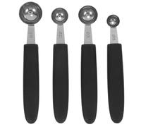 BESPORTBLE Lot de 4 Cuillères à Melon en Acier Inoxydable - Boules de Pastèque et Glace Ø 15-30 Mm - Outil Multifonction pour Fruits - Ustensile Cuisine Pratique pour Maison et Dessert