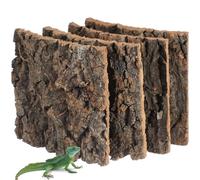 BESPORTBLE Lot de 4 enclos en liège pour reptiles - Décoration pour gecko, lézard, grenouille, dragon barbu, bois de vigne - Mur arrière de terrarium - Hide tube - Peau de serpent à crête