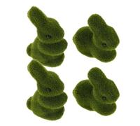 BESPORTBLE Lot de 4 Figurines Lapin de Pâques en Verte, Légères et Réalistes, Décoration de Table pour Maison et Bureau Charme Ferme de Printemps