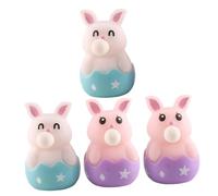 BESPORTBLE Lot De 4 Jouets à Presser De Lapin Amusants pour Garçon Et Filles, Lot Bicolore, Anti-Stress, Jouet à Presser Animal Cartoon, Jeu Détente Et Présent Fête De Pâques