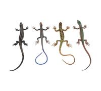 BESPORTBLE Lot de 4 lézards en Plastique, Figurines de Reptiles artificiels réalistes, idéales pour décorer Une fête du 1er Avril et Faire des blagues.