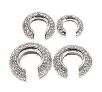 BESPORTBLE Lot de 4 manchettes d'oreilles scintillantes pour femmes : ornements d'oreilles en strass non perçants - bijoux élégants et éblouissants, accessoires élégants