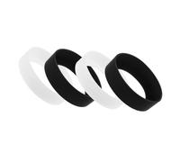 BESPORTBLE Lot De 4 Manchons en Silicone Antidérapants Isolants pour Bouteilles d'eau Protection Thermique Réutilisables 8 Cm Couleur Blanche Et Noire pour Activités en Plein Air