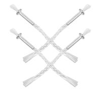 BESPORTBLE Lot de 4 Mèches en Coton Tube en Fer, Porte-mèche pour Lampe à Pétrole, Mèches de Rechange pour Lampe à Huile Bouddha, Adaptées à Brûleur à Huile, Usage Maison et Cérémonies, 4