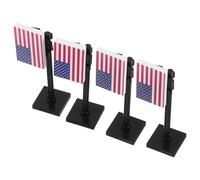 BESPORTBLE Lot De 4 Mini-Drapeaux Américains - Blocs De Construction Miniatures pour Soldats Jouets De L'Armée du Jour De L'Indépendance pour Garçons pour La Construction De