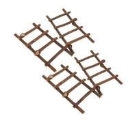 BESPORTBLE Lot De 4 Mini-Échelles Décoratives en Rotin pour Bricolage Accessoires Miniatures pour Maison Jardin Sable Poupée Marron