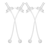 BESPORTBLE Lot de 4 Pailles de Rechange pour Biberons, en Silicone à Large Ouverture, Accessoires D'alimentation pour Biberons (transparentes)