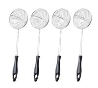 BESPORTBLE Lot de 4 Passoires en Acier Inoxydable pour Marmite Cuillère de Service Petite Taille Noire et Eau pour Fondue Chinoise Accessoire Cuisine Pratique pour Cuisson et Friture