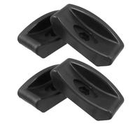 BESPORTBLE Lot de 4 Patins en Caoutchouc Anti-Vibration pour Porte-Haltères Support d'Haltère Noir 116X49 MM Trou de Fixation 11 MM Accessoire Stable pour Équipement de Musculation à