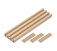 BESPORTBLE Lot de 4 Plateaux à Dominos en Bois, Supports pour Tuiles à Une Rangée, Accessoires pour Jeux de Société comme Le Mexican Train, Le Mahjong Et Les Dominos (25,4 Cm).