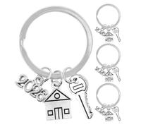 BESPORTBLE Lot de 4 Porte-clés « nouvelle Maison », Cadeau de Pendaison de Crémaillère 2026 pour Un Nouvel Appartement, pour Femmes, Hommes Et Propriétaires.