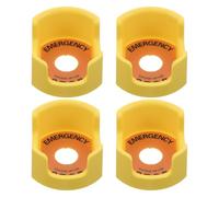 BESPORTBLE Lot de 4 protections pour arrêt d'urgence : petit bouton-poussoir, capuchon de bouton marche/arrêt, boîtier jaune