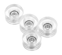 BESPORTBLE Lot de 4 Roues Transparentes pour Finger Skateboard avec Roulements Haute Vitesse Accessoires Légers Compatibles pour Mini-Skateboards Kit de Rechange Performant pour