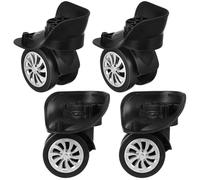 BESPORTBLE Lot de 4 Roulettes de Rechange pour Valise, Kit de Remplacement de Roulettes Pivotantes pour Valise de Voyage, en Plastique Noir
