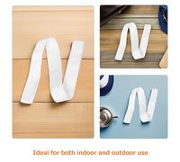 BESPORTBLE Lot de 4 Sangles Blanches Résistantes en Nylon pour Filet de Volley-Ball Fixation Centrale Renforcée Accessoires Multisports pour Installation Extérieure et Compétition