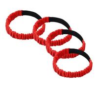 BESPORTBLE Lot de 4 Sangles de Course à 3 Pattes Rouges Bandes de Jambe Élastiques Flexibles pour Jeux de Coopération en Plein Air Accessoires de Course à Trois Jambes pour Adultes et