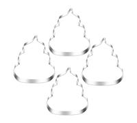 BESPORTBLE Lot de 4 Set de Emporte-pièces Amusants en Acier Inoxydable, Moules à Biscuits Petit Format pour Pâte, Fondant et Chocolat, Outil de Cuisson Créatif pour Pâtisserie Maison