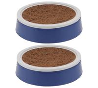 BESPORTBLE Lot de 4 Sets de Nids pour Pigeons en Plastique Coussins en Fibre, 2 Bassins Blancs et 2 Tapis Marron, Accessoires pour Pigeonnier, Fournitures pour Oiseaux Nicheurs, Usage