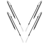 BESPORTBLE Lot de 4 Stylets Résistifs Noirs avec Cordon à Ressort Stylet Tactile Précis pour Écrans Résistifs Compatible Systèmes de Point de Vente PDA et Tablettes Écriture Fluide et