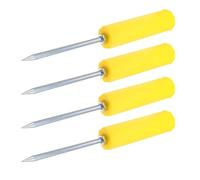 BESPORTBLE Lot de 4 Supports de Canne à Pêche à Piquer au Sol en Plastique Jaune Fourche à Pêche Stable et Légère Rivière et Lac Porte-Canne Pratique