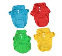 BESPORTBLE Lot De 4 T-Shirts Et Gilets en Coton pour Petits Chiots - Vêtements pour Animaux De Compagnie Teckel