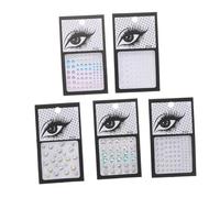 BESPORTBLE Lot de 5 Autocollants en Strass Adhésifs pour Boucles d'Oreilles et Bijoux de Visage pour Filles Facile à Appliquer Conception Colorée pour Festivals et Décorations