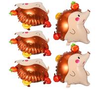 BESPORTBLE Lot de 5 Ballons Hérisson en Aluminium Ballons Fête Forêt Décoratifs D’Animal Couleurs Réalistes pour Anniversaire Garçon et Filles Décoration Jungle et Fête Thème Animaux Solide