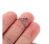 BESPORTBLE Lot de 5 Bijoux de Piercing Labret Verticaux en Acier Inoxydable Différents Styles Barre Droite Cône Barre Droite Boule pour Lèvres et Oreilles Usage Quotidien et Soirée