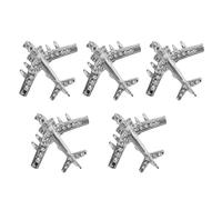 BESPORTBLE Lot de 5 Broches Avion en Métal Plaqué Insigne de Revers pour Costume de Mariage Accessoire de Col Élégant Épingle à Nourrice pour Paquet à Dos Accessoires de Bijouterie