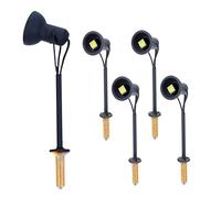 BESPORTBLE Lot De 5 Lampes Miniature Projecteur pour Décor De Scène, Noir, Échelle 1:87, LED Blanc Froid, Accessoires pour Maquette Maison De Poupée, Décoration Miniature pour Table De Sable