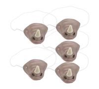 BESPORTBLE Lot De 5 Nez De Rhinocéros En Caoutchouc Souple Pour Costume Animal, Élastique Ajustable, Taille Unique, Accessoires Cosplay Pour Fêtes Halloween, Spectacles Et Photomatons