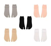 BESPORTBLE Lot de 5 Paires de Chaussettes à Orteils Unisexes en Velours Fin D’Été Mi-Hautes Couleur Aléatoire Chaussettes Tongs Respirantes Confortables pour Sandales Couleur Aléatoire