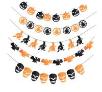 BESPORTBLE Lot de 5 Pendentifs Décoratifs Halloween à Suspendre Fantôme Chauve-Souris Citrouille Squelette et Sorcière Décorations Suspendues pour Maison Hantée Fête D’Intérieur et