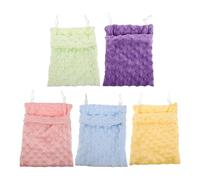 BESPORTBLE Lot de 5 Pochettes de Couchage Suspendues pour Planeurs de Sucre, 23 Cm, Tissu Pelucheux Doux et Respirant, Nid Chauffant pour Hamsters et Rats, Accessoires Pratiques pour Cages,
