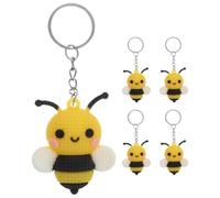 BESPORTBLE Lot de 5 Porte-Clés Abeille Décoratifs en PVC et Métal Pendentifs Créatifs pour Paquet à Dos et Paquet à Main Légers et Résistants Accessoires pour Présents et Décoration