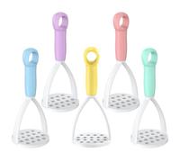 BESPORTBLE Lot de 5 Presse-purées Manuels pour Pommes de Terre, Outil de Broyage Réutilisable en Plastique Coloré, Presse-fruits Compact Cuisine et Préparation D’aliments Bébé