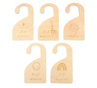 BESPORTBLE Lot de 5 Séparateurs de Vêtements en Bois pour Placard Garçon et Filles Dimensions Adaptées Bébé Organisateur Pratique pour Chambre D’Garçon et Filles Rangement des Vêtements