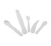 BESPORTBLE Lot de 5 Set de Set de Cuillères de Soin en Acier Inoxydable Argenté Réutilisables pour Crème Contour des Yeux et Masque Visage, Outil Robuste pour Routines Quotidiennes à