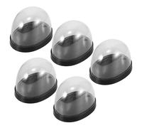BESPORTBLE Lot de 5 Sets de Cloches D’Exposition en Plastique Transparent Base Protection Antidérapante pour Micro-Paysages Fleurs Séchées et Objets de Collection Décorations Maison