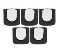 BESPORTBLE Lot de 5 Supports Magnétiques Muraux Auto-Adhésifs pour Télécommandes TV et Climatiseur, Rangement Pratique pour Murs, Verre et Carrelage, Support Noir Compact pour Organisation