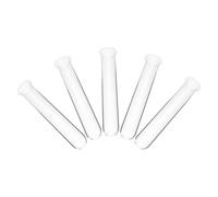 BESPORTBLE Lot de 5 Tubes à Fleurs Transparents en Verre avec Fond Rond et Rebord, Solution Hydroponique sans Terre, Nettoyage Facile pour Décoration de Bureau et Arrangements