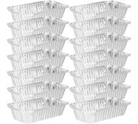 BESPORTBLE Lot de 50 Boîtes en Aluminium Jetables sans Couvercle, Récipients Alimentaires Pratiques pour Barbecue et Cuisson, Moules à Gâteaux Résistants, pour Rôtir Viandes, Poissons et