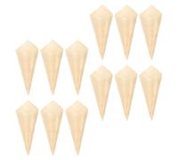 BESPORTBLE Lot de 50 Cornets de Glace en Bois Dégradables Cônes Coniques Jetables 11X155 CM Emballage Écologique pour Crème Glacée Desserts et Bonbons Usage Fête et Restauration