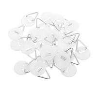 BESPORTBLE Lot de 50 Crochets Muraux Ronds en Plastique pour Assiettes Supports Muraux Adhésifs 3M sans Perçage Cintres pour Assiettes Décoratifs Fixation Sécurisée Cuisine et Rangement