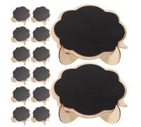 BESPORTBLE Lot de 50 Mini-Tableaux Noirs en Bois 10 X 8 CM Réutilisables pour Affichage Buffet Tableau de Menu de Table Présentoir à Desserts et Cartes D’Apéritif pour Événements et