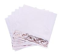 BESPORTBLE Lot de 50 Serviettes Jetables pour Réception de Mariage Serviettes en Papier 3 Couches Épaisses Couleur Rose Doré pour Banquet et Cocktail