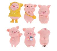 BESPORTBLE Lot de 6 Aimants de Réfrigérateur en PVC 3D Forme Cochon Décor Magnet Frigo Animal Accessoires pour Photo et Notes sur Surface Métallique Présent Élève ou Bureau