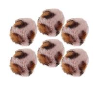 BESPORTBLE Lot de 6 Balles en Peluche Léopard pour Chat, Jouets Résistants aux Morsures, Stimulateurs de Curiosité, pour Jeu en Appartement Couleur Aléatoire