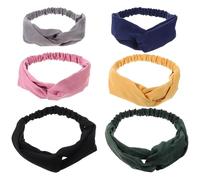 BESPORTBLE Lot De 6 Bandeaux Pour Cheveux Pour Filles Accessoires Pour Cheveux Foulard Élégant À Larges Bords Bandeaux Croisés Décorations Pour Cheveux De Sport Coiffe Légère En Tissu