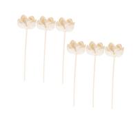 BESPORTBLE Lot de 6 Bâtonnets Diffuseurs d'Arômes en Rotin Forme Fleur Recharges Parfumées pour Diffuseur d'Huiles Essentielles Bâtonnets Aromatiques Décoratifs Bois Naturel Blanc Bois